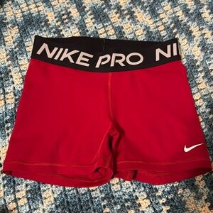 Red Nike Pro Spandex